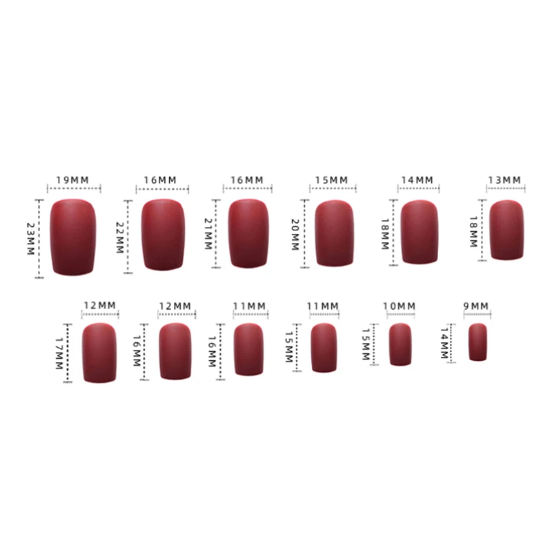 

Medium And Long Fake Nails Black Colored Glaze Wear Nail Stickers Finished Nails 24 Pcs With Glue Nail Sticker