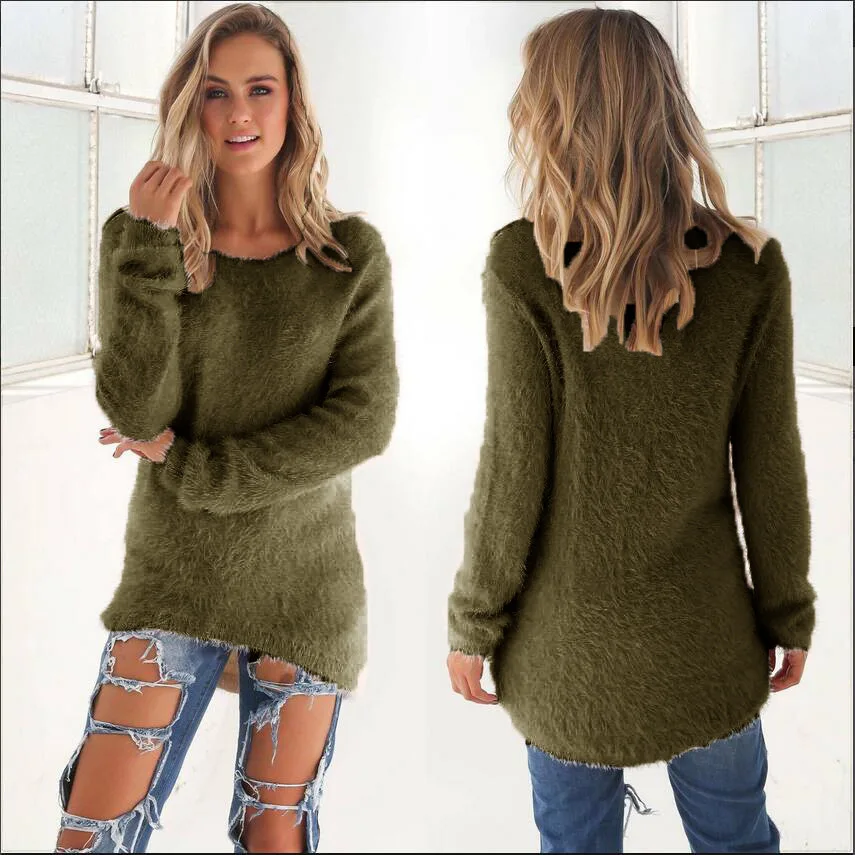 Madam clothing OWLPRINCESS/2019 г. Свитер однотонное платье с длинными рукавами и круглым