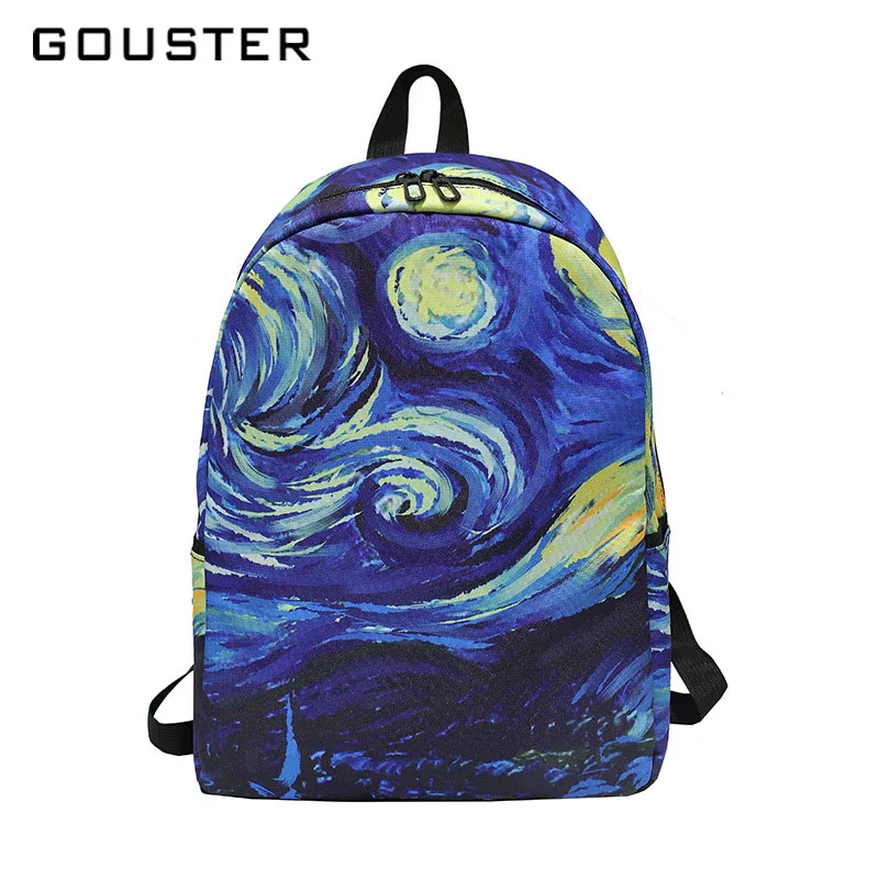 GOUSTER новинка 2019 Женский трендовый рюкзак с принтом хит продаж школьная сумка для