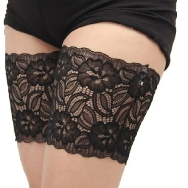 Сексуальные кружевные нескользящие носки до бедер для женщин большие размеры