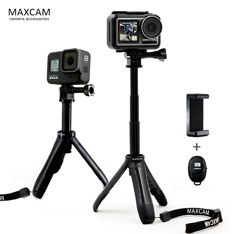 

MAXCAM для Gopro Hero 8 7 6 выдвижная ручка Штатив карманный Полюс Мини селфи-палка для DJI OSMO Спортивная экшн-камера смартфон