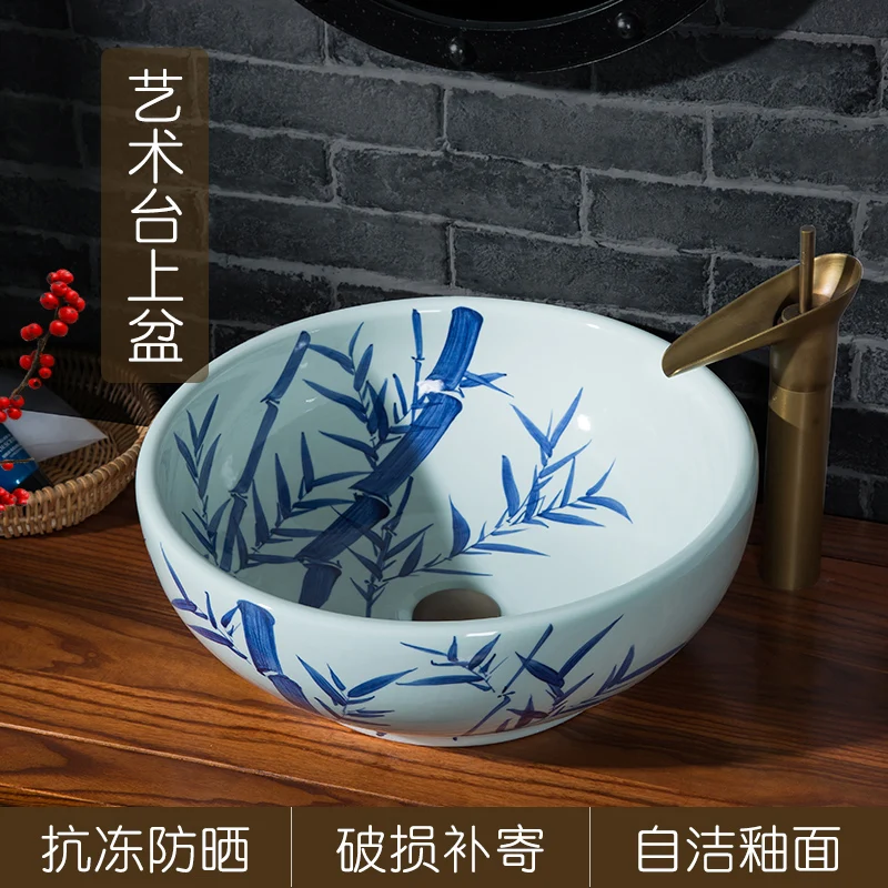 Художественная роспись цветы фарфоровая художественная столешница мойка