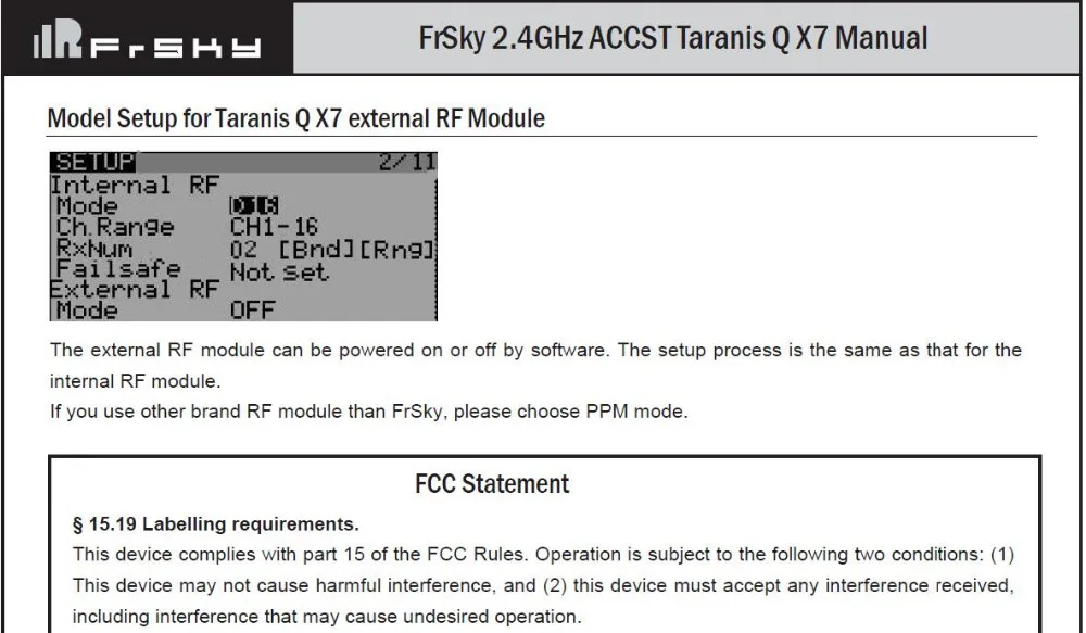 FrSky ACCST Taranis Q X7 QX7 2,4 GHz 16CH передатчик для RC Мультикоптер FRSKY X7