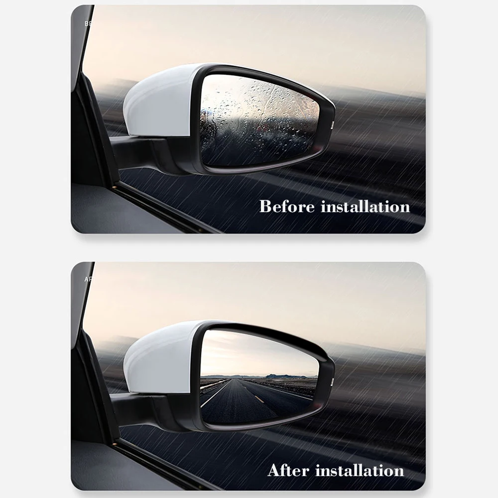 

2pcs Rubber Car Rain Rear View Mirror Stickers For Subaru Forester SK SG Outback BS Legacy Justy BP SG BE BH Impreza BRZ Sambar