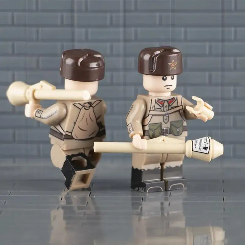 

Third party building block military man with printed iron fist weapon accessories tank gun 100 compatible toy (excluding man)