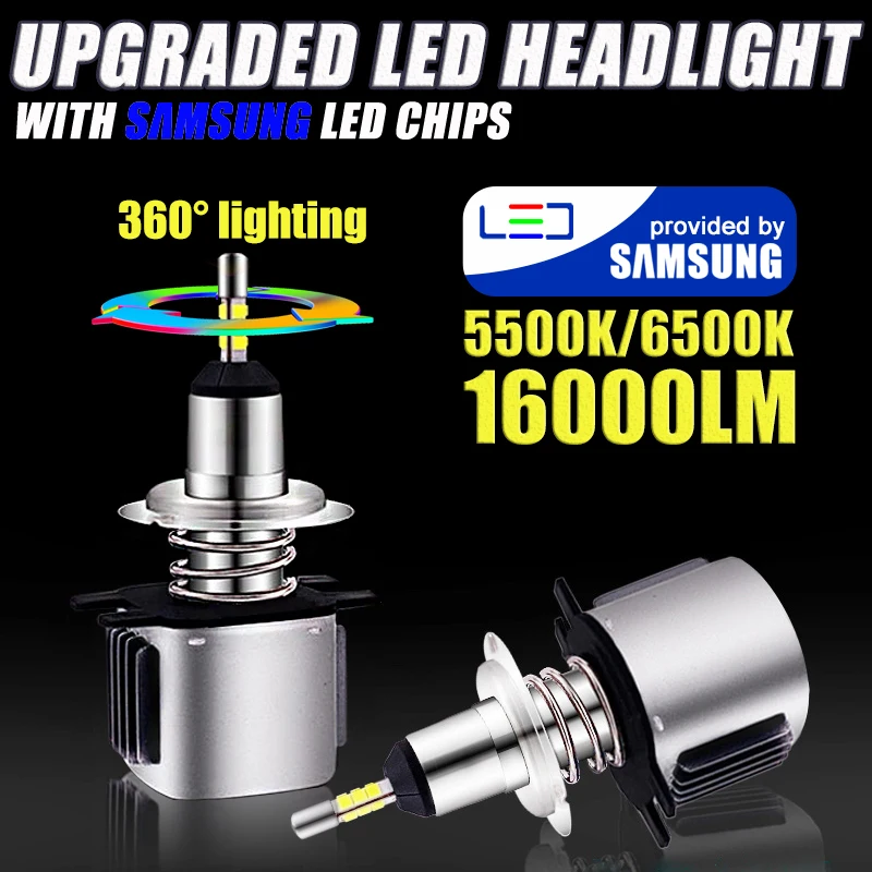 Комплект из 2 предметов с 4 стороны SAMSUNG чипы мини H1 LED H7 H4 H8 H11 9005 9006 HB4 Автомобильные