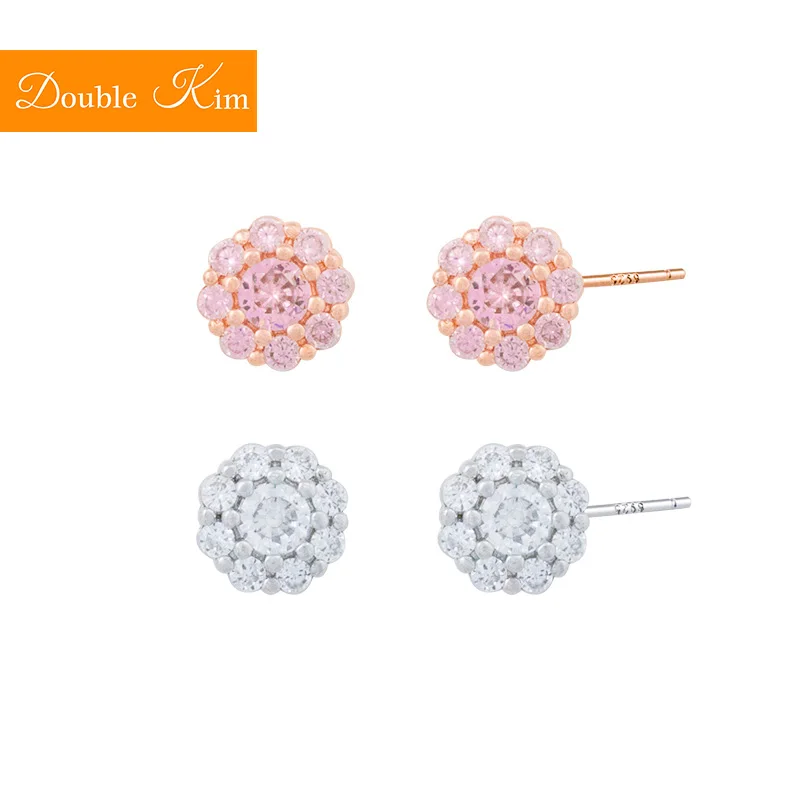 Женские серьги-гвоздики из титана и нержавеющей стали золотистого цвета |