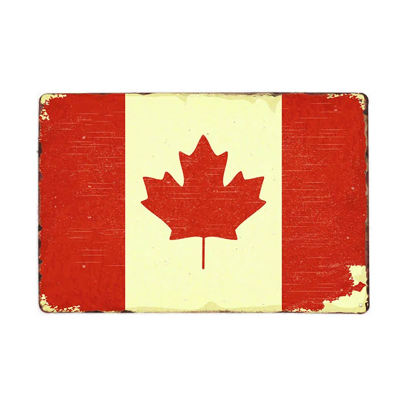 Металлическая табличка с национальным флагом винтажное украшение для паба