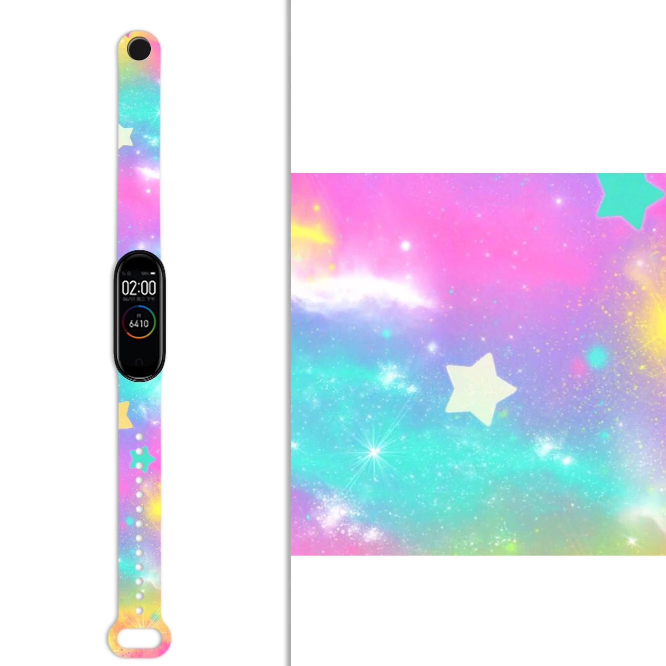 Colorful flowers Print Strap For Xiaomi Mi Band 5 4 3 Silicone Wristband Bracelet Replacement For MiBand 6 Men Women Wrist Strap