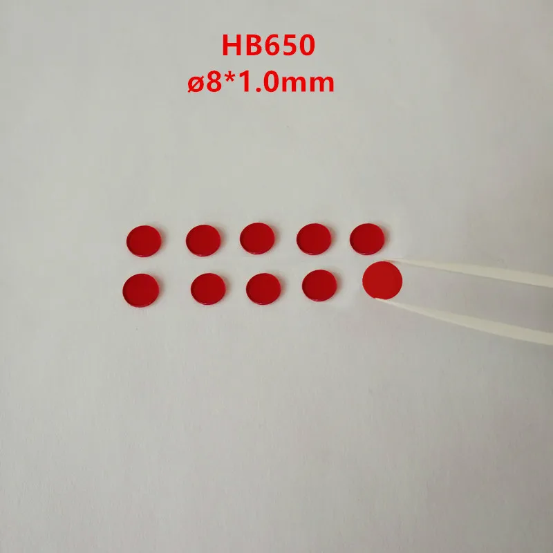 

8*1,0 мм 650Nm красный стеклянный фильтр для объектива Hb650, отрезанный до 620Nm
