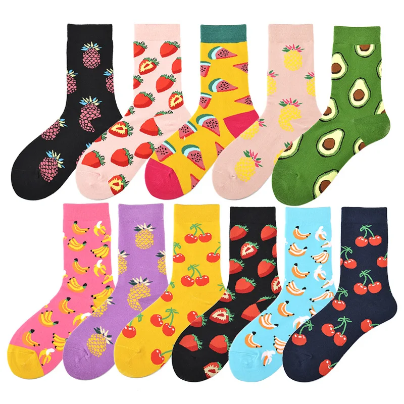 Harajuku/модные женские длинные носки с забавным мультяшным рисунком милые