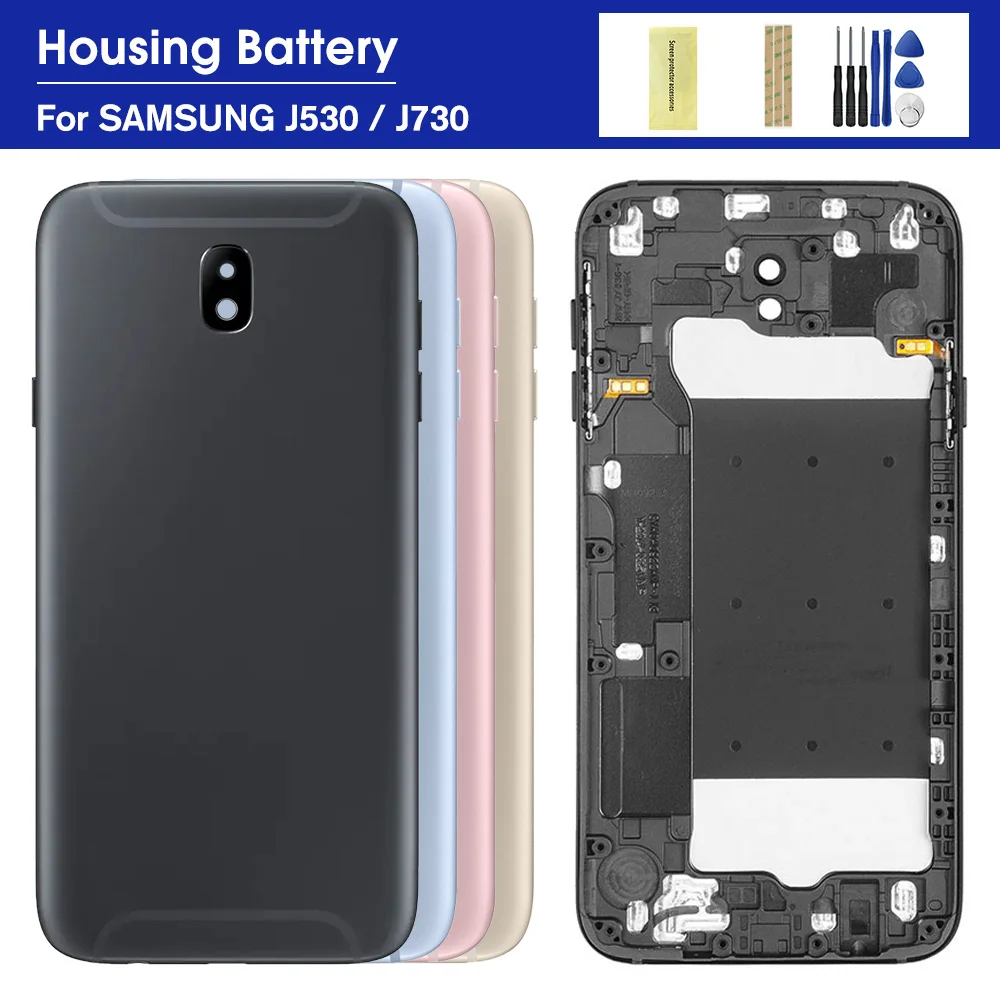 Задняя крышка аккумулятора для Samsung Galaxy J5 Pro 2017 J530 J530F SM J7 J730 J730F задняя корпуса