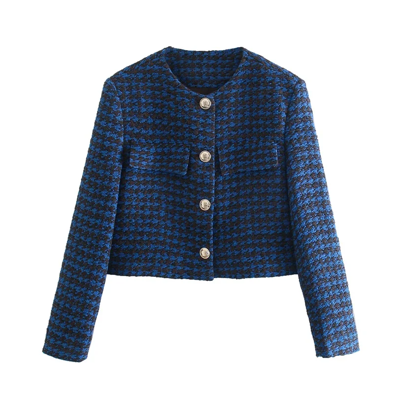 ZXQJ Women 2021 Fashion With Textured Tweed Blazer Coat Vintage Long Sleeve Flap Pockets Female Outerwear Chic Veste Femme
ZXQJ Women 2021 Fashion With Textured Tweed Blazer Coat Vintage Long Sleeve Flap Pockets Female Outerwear Chic Veste Femme