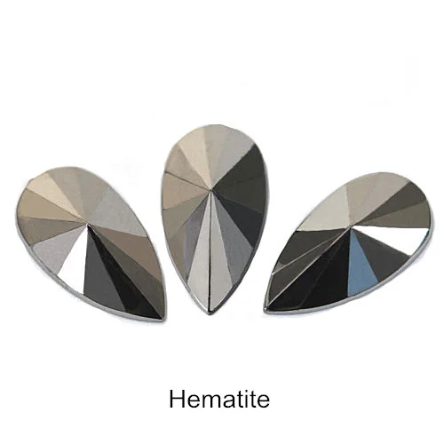 Hematite Teardop акриловые не стразы горячего крепления гладкие острые капельки акриловые стразы для дизайна ногтей стразы украшения для ногтей F0164 - Цвет: Hematite