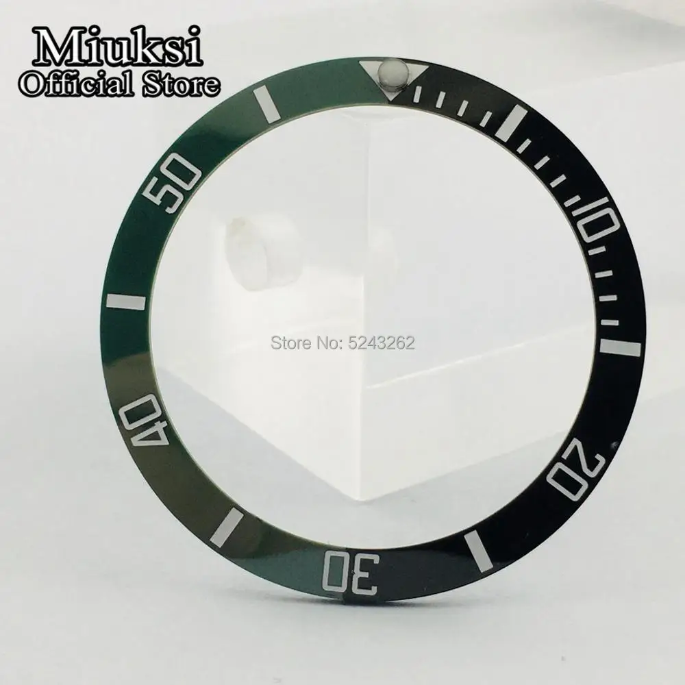 Miuksi высокое качество 38 мм черный и зеленый цвета керамические часы с ободком