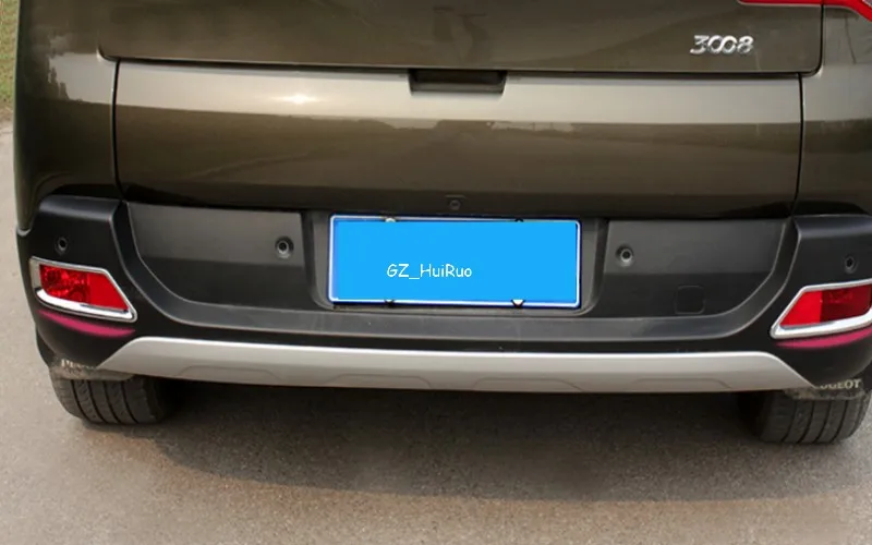 Для Peugeot 308 АБС ХРОМ задние противотуманные фары крышка лампы Планки протектор 2