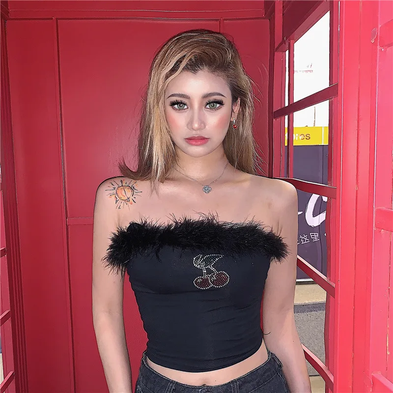 

Футболка Y2K с открытой спиной, пикантный укороченный топ в стиле Харадзюку без рукавов, однотонные вечерние повседневные Черные Модные топы...