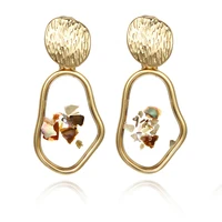 fashion jewelry geometric vintage aesthetic resin earrings geometric harajuku accessories for women boho boucle d%e2%80%99oreille femme