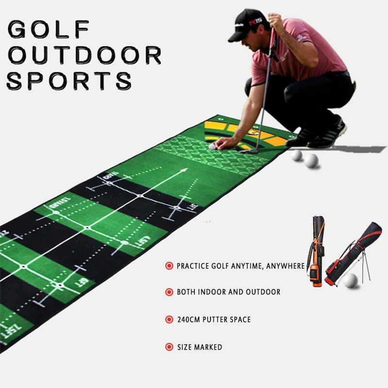 50*300cm Golf Carpet Putting Mat Indoor Hitting Training Aids Home Office Practice Grass | Спорт и развлечения