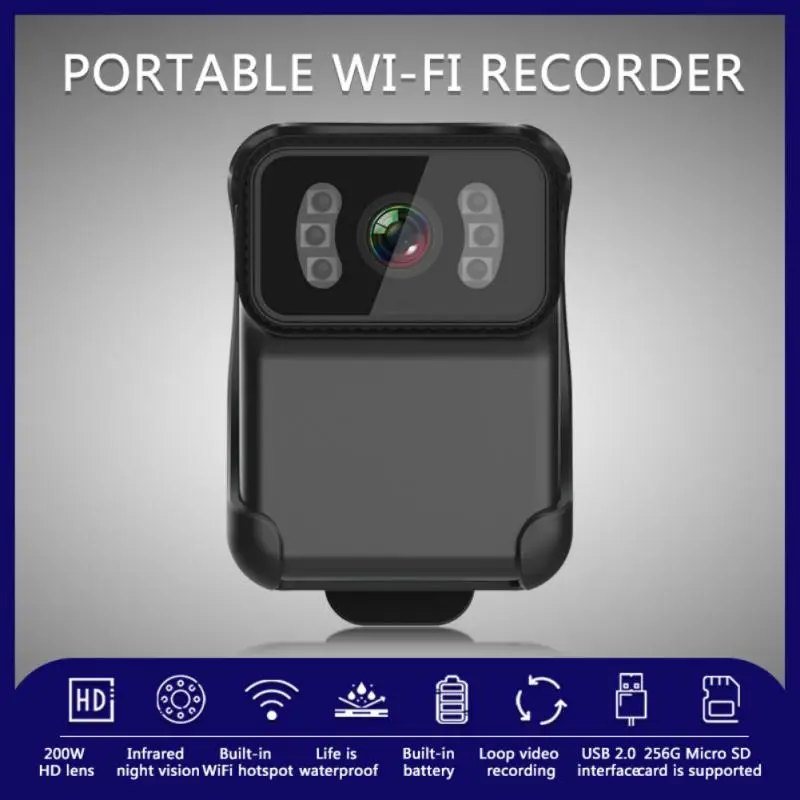 

Portable Mini Camera Law Enforcement Digital Video Recorder Body Camera With Wide Angle Infrared Night Motion Detection Function