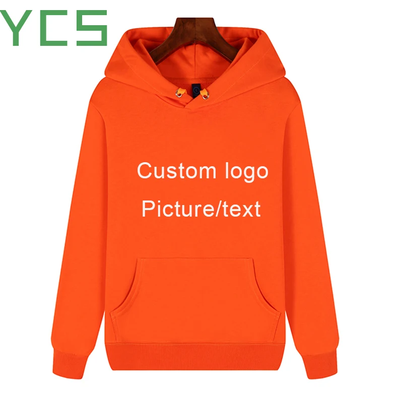 Мужская/Женская толстовка из 100% хлопка YCS Store персонализированная с логотипом на