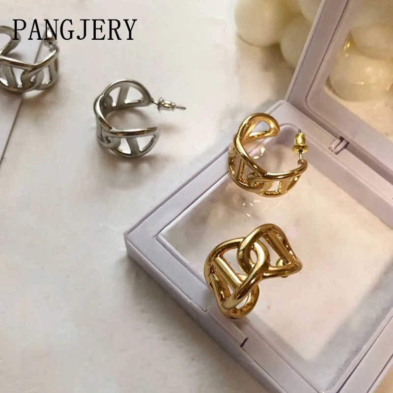 

Женские серьги PANGJERY из стерлингового серебра 925 пробы, модные элегантные креативные изысканные серьги в виде свиньи и ноздрей, ювелирные из...