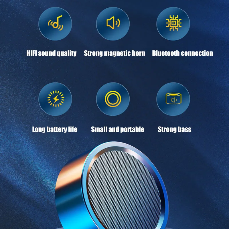 2020 new wireless speaker portable bluetooth compatible 5.0 sports Mp3 player 360 stereo music sound | Электроника
