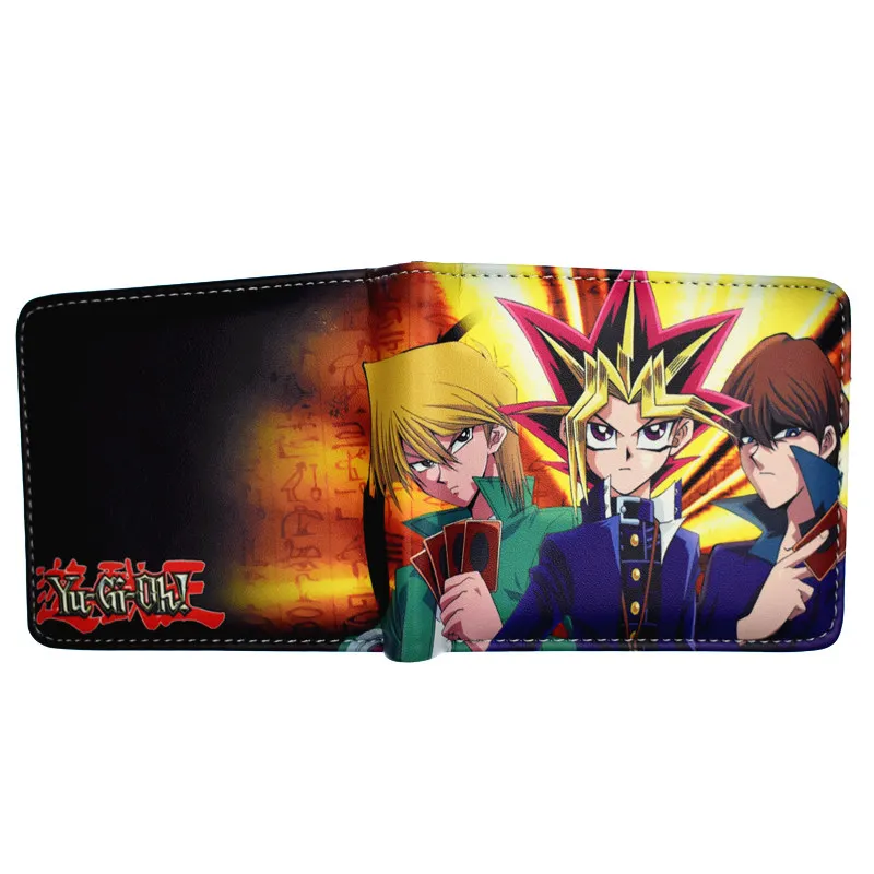 Мультфильм Yu Gi Oh короткий кошелек Высокое качество PU мужской кошелек мальчик кошельки для монет - Цвет: YM1981702