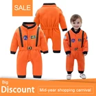 Теплый комбинезон для новорожденных мальчиков, костюмы астронавтов, одежда для костюмированной вечеринки на Хэллоуин для маленьких мальчиков, Детский космический костюм, комбинезон для малышей, Fantasia, 9-24 месяцев