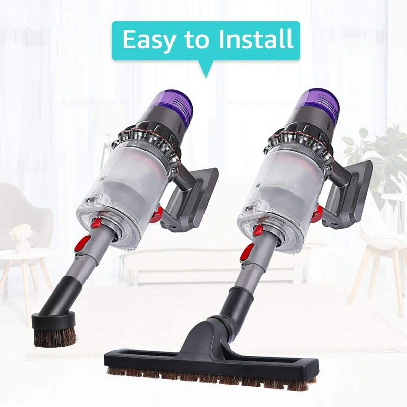 

4 Pcs Vacuum Attachments Kit for Dyson V7 V8 V10, Articulating Hard Floor Tool & Soft Dust Brush & Adapter Converter