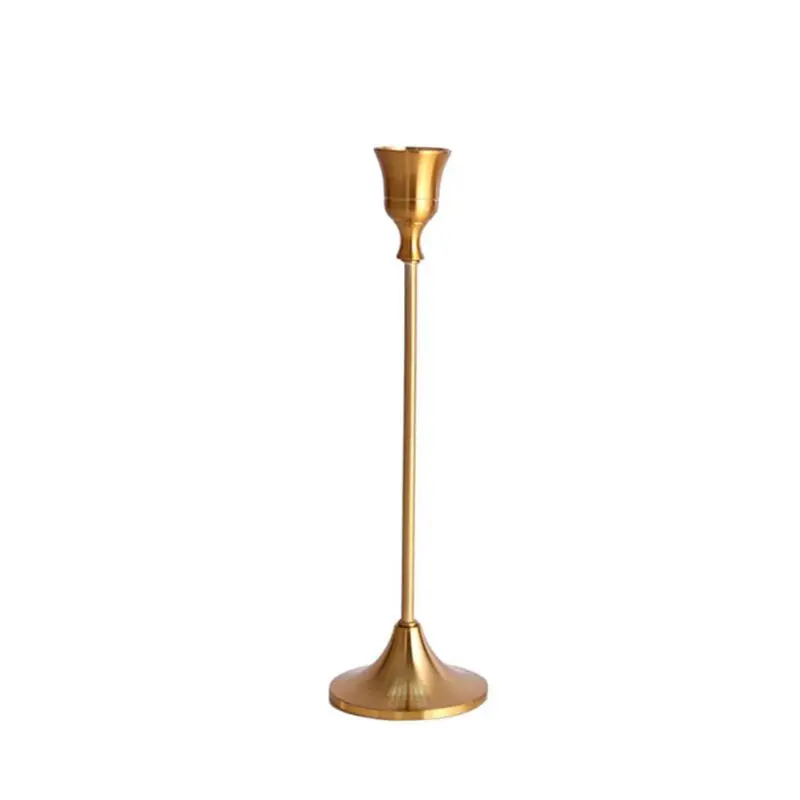 

European Style Metal Candle Holder Simple Golden Home Decor Candlestick Wedding Decoration Bar Party Living Room Decoration