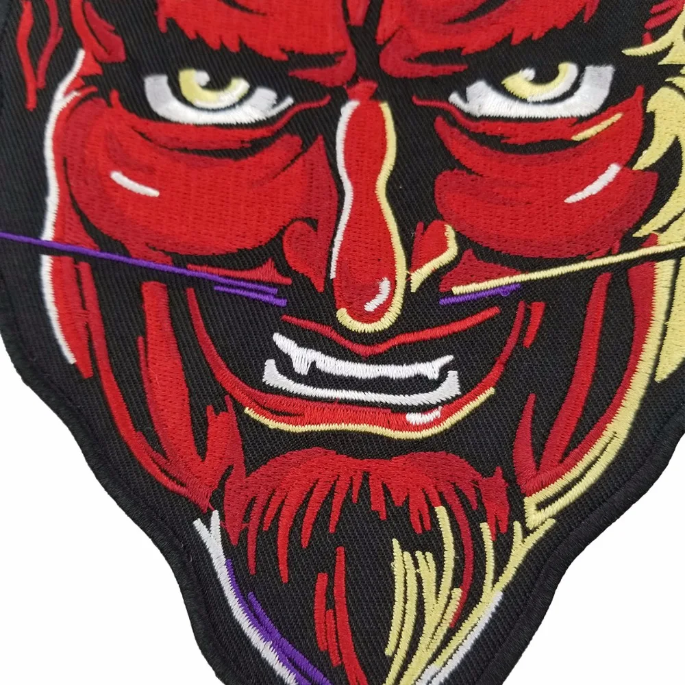 Нашивка с вышивкой Красный Дьявол индивидуальный дизайн для украшения одежды