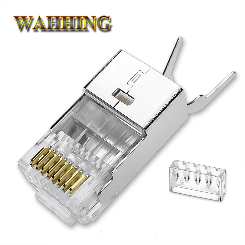 Cat7 Cat6a Cat6 RJ45 разъем Cat 7 сетевой rj45 металлический экранированный Разъемы ethernet