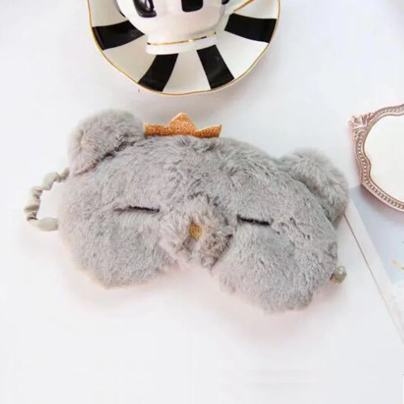 Grey pig Рождественский олень, тени для век, милый плюшевый чехол для глаз, детская маска для сна, повязка для глаз, повязка для сна, маска для глаз, подарок - Цвет: Grey pig