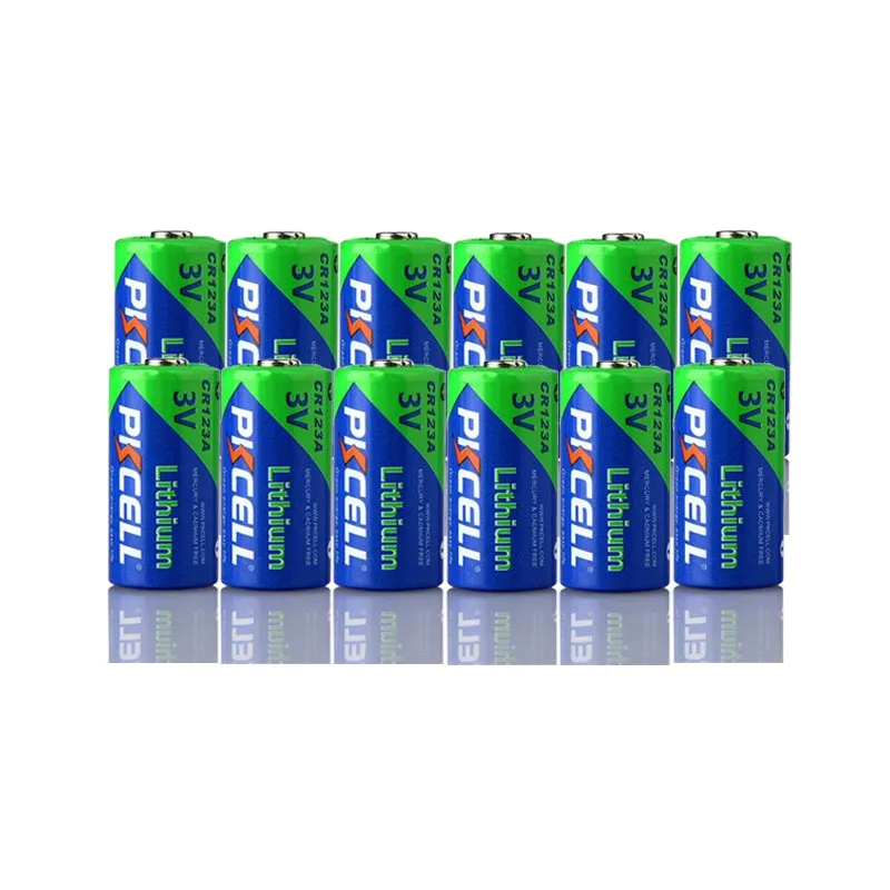 12 шт. PKCELL CR123A 3V литиевая Li-MnO2 Батарея равных CR123 123A CR17345 KL23a VL123A DL123A 5018LC EL123AP для светодиодный фонарик