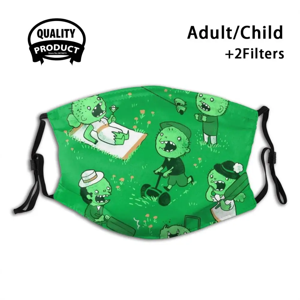 Многоразовая маска для рта газон мертвых моющийся фильтр пылезащитные маски