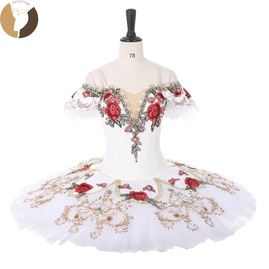 

FLTOTURE Cupid ballet Dress Light Green Chiffon Skirt Professional Ballet YAGP Competition Short Skirts Diana Variation Clothes