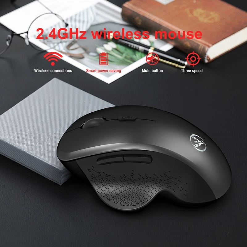 

2.4G 10m Wireless Mouse Optical 6 Buttons USB Receiver 1600DPI Silent Vertical
