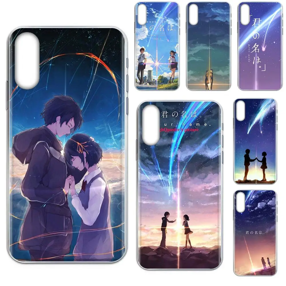 В продаже Kiminonawa ваше имя японского аниме Топ для Huawei NOVA 6 SE 5 P40 p30 lite Pro Honor V30 20 Mate 30