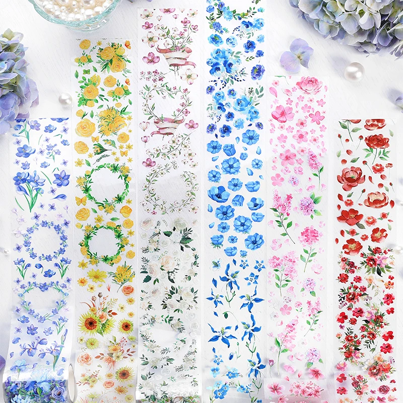 

6PCS/LOT flower Overture Series decorative PET tape