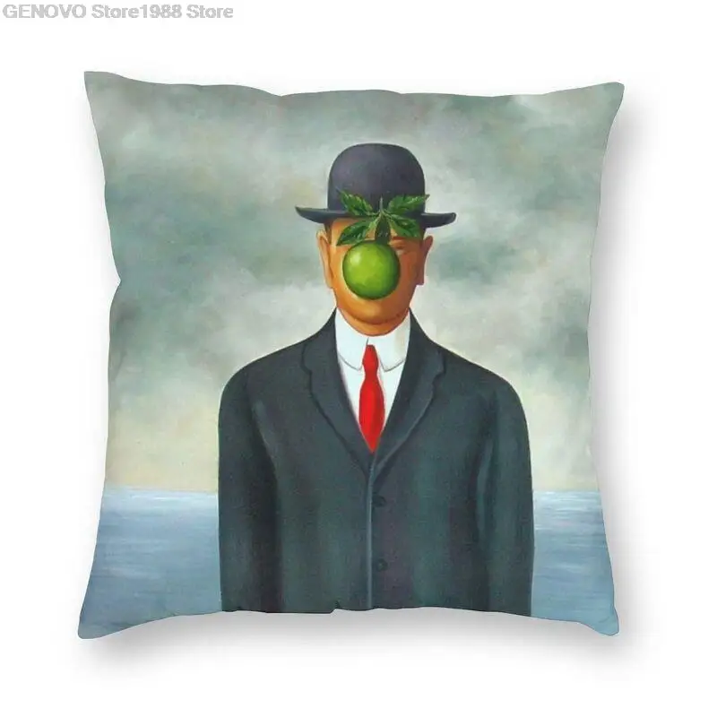 

Der Sohn Von Mann Malerei Durch Rene Magritte Kissen Abdeckung Sofa Dekoration Surrealist Künstler Kunst Quadrat Wurf Kissen Abd