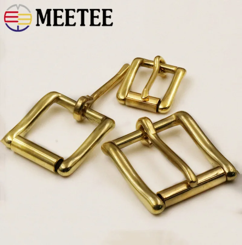 Meetee 2/5 шт ID13 38mm Пряжка из чистой меди латунные пряжки для роликовых ремней DIY