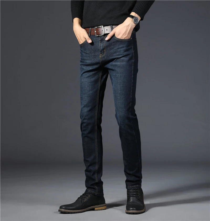 

Mens Slim Fit Jeans Super Stretch Denim Pants Slim Skinny Casual Jeans Trousers