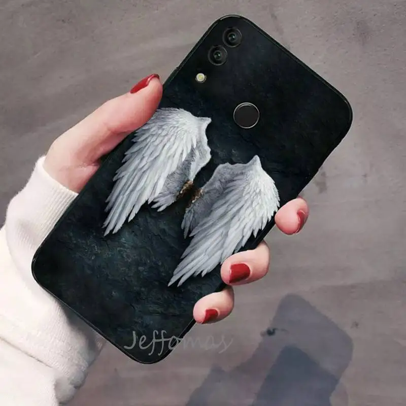 

Angel wings feather Phone Case For Huawei Honor 7C 7A 8X 8A 9 10 10i Lite 20 NOVA 3i 3e