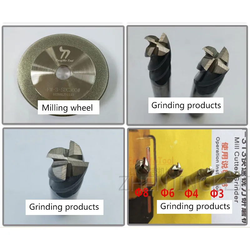 

Milling Cutter Grinder Fast Milling Cutter Drill Grinder Tap / Round Nose Knife Compound Sharpener High Efficiency Grinding Tool