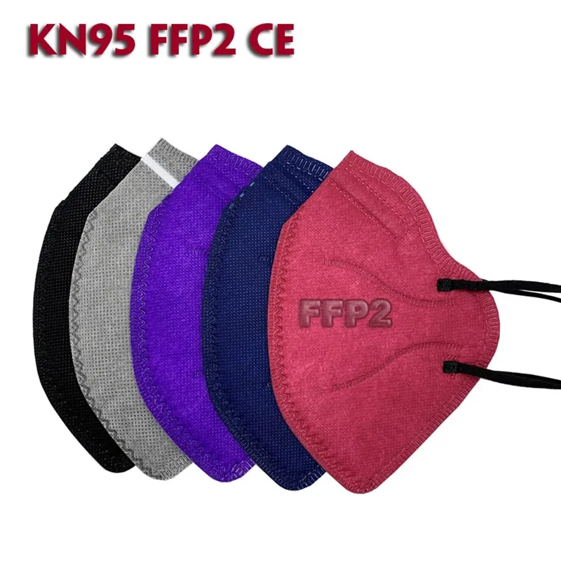 Маска для лица FFP2 KN95 взрослых противопылевая Антивирусная мужчин и женщин 5 слоев