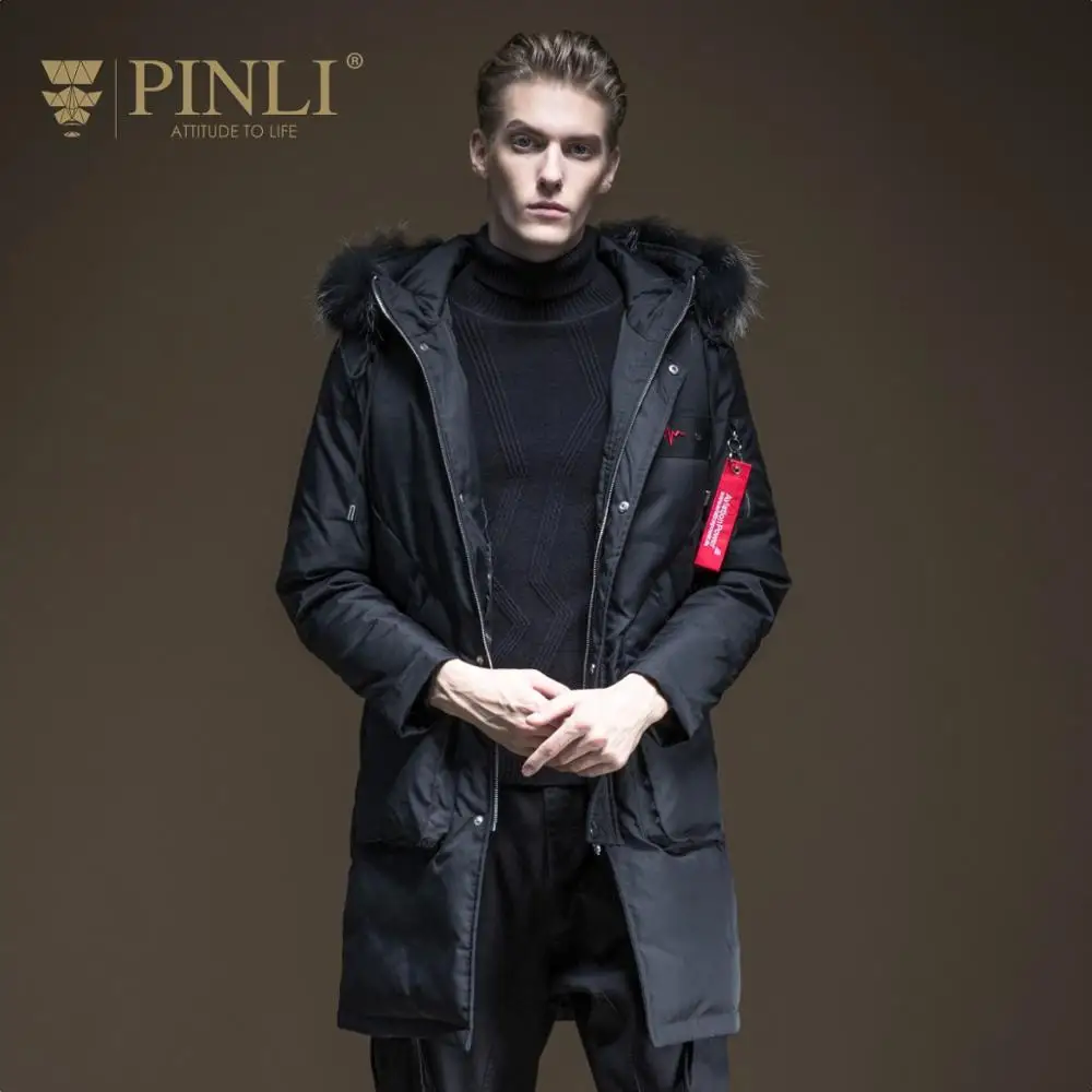 Sobretudo горячая Распродажа комплект Pinli новинка зимы 2019 мужские длинные съемные