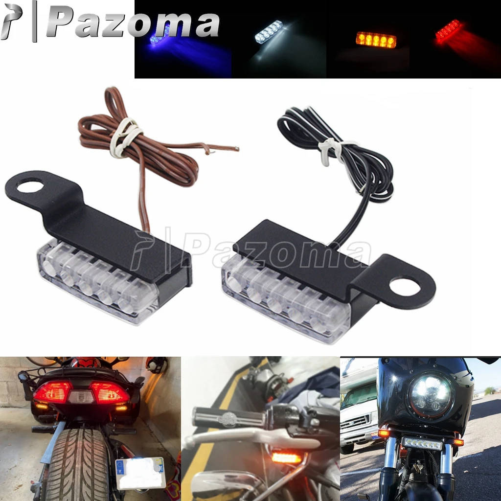 

12V Motorcycle Mini LED Turn Signal Brake Lamp Metal Shell Waterproof Turn Signal Light For Harley Cafe Racer Chopper Bobber