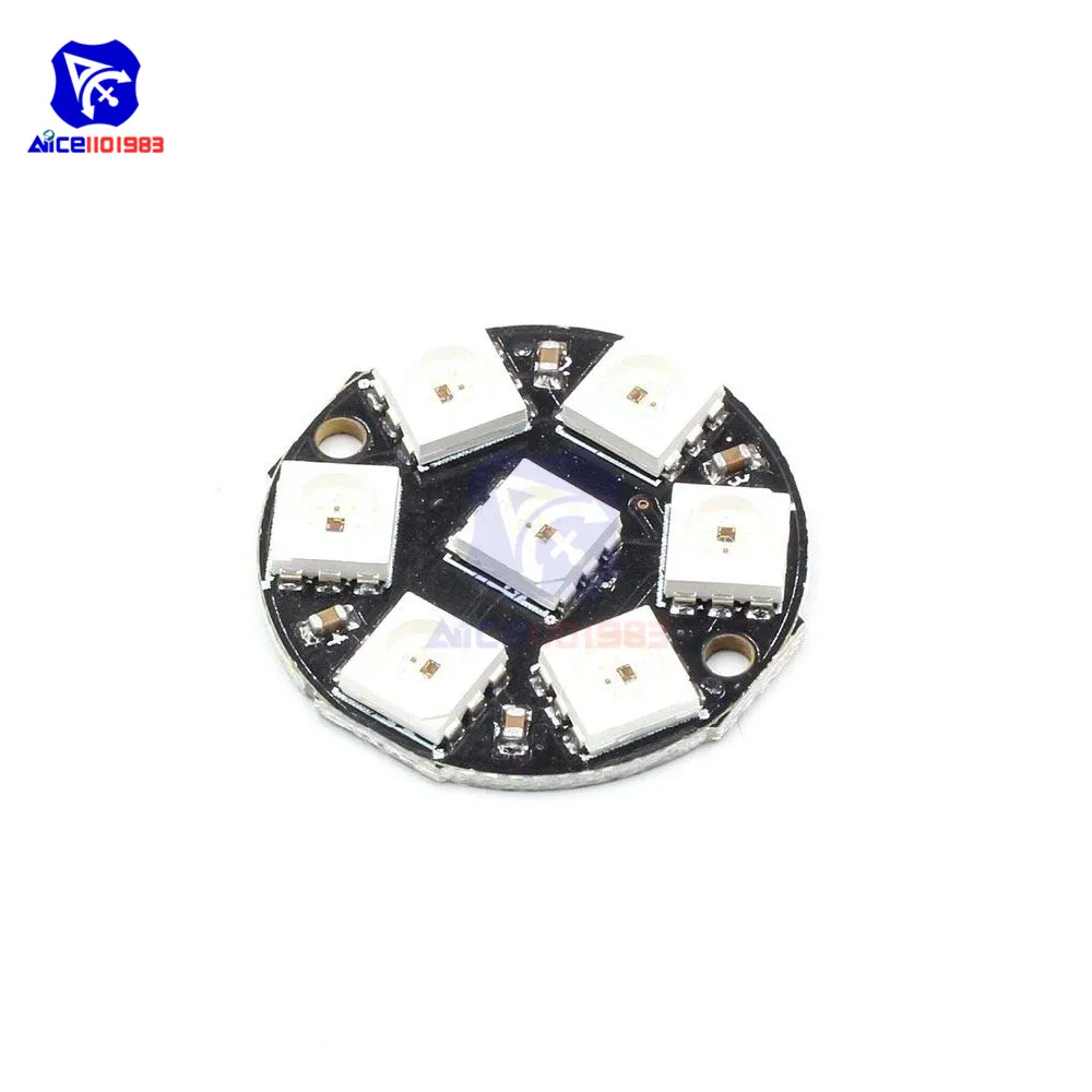 Diymore WS2812 5050 RGB светодиодный кольцевой светильник 7 бит s со встроенным драйвером
