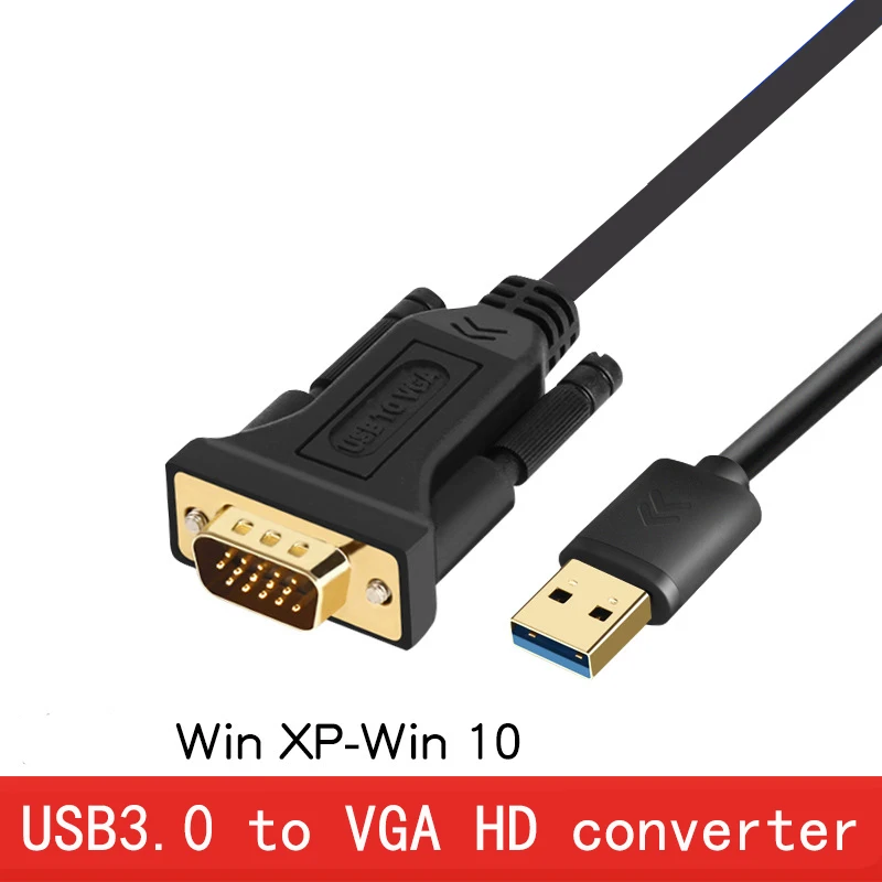

Переходник USB 3,0 (штекер)/VGA (штекер), 1,5/3/5 м, для ПК, ноутбука, HDTV, мониторов, Windows XP/3,0